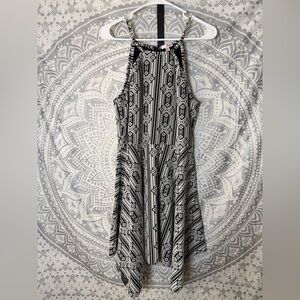 BONGO Monochrome Patterned Midi Dress